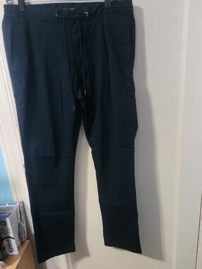 Michael Kors Navy Drawstring Chinos